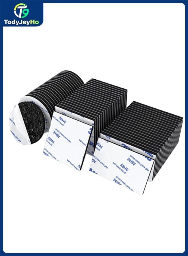 60PCS Heavy Duty Double Sided Adhesive Pads, Foam Tape for Walls, Mounting Tape, Cars & Home Decor, No Residue, Waterproof Mounting Tape with Strong Hold (Black 20 Squares + 20 Rounds + 20 Rectangles)