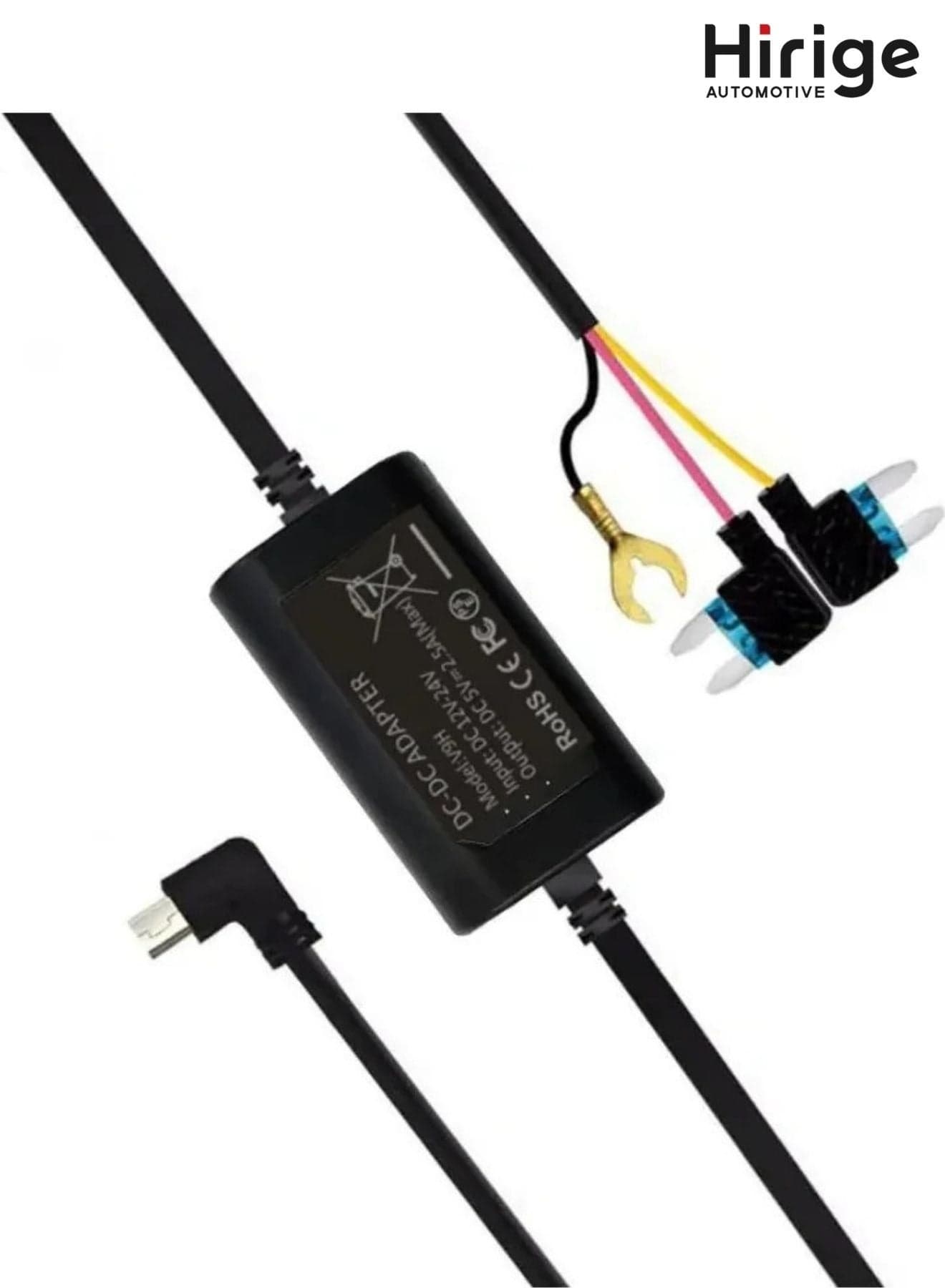 Dash Cam Hardwire Kit Type-C, 24H Parking Monitoring Cable with Low Voltage Protection, Buck Line Car DVR Charger, Continuous Power Supply