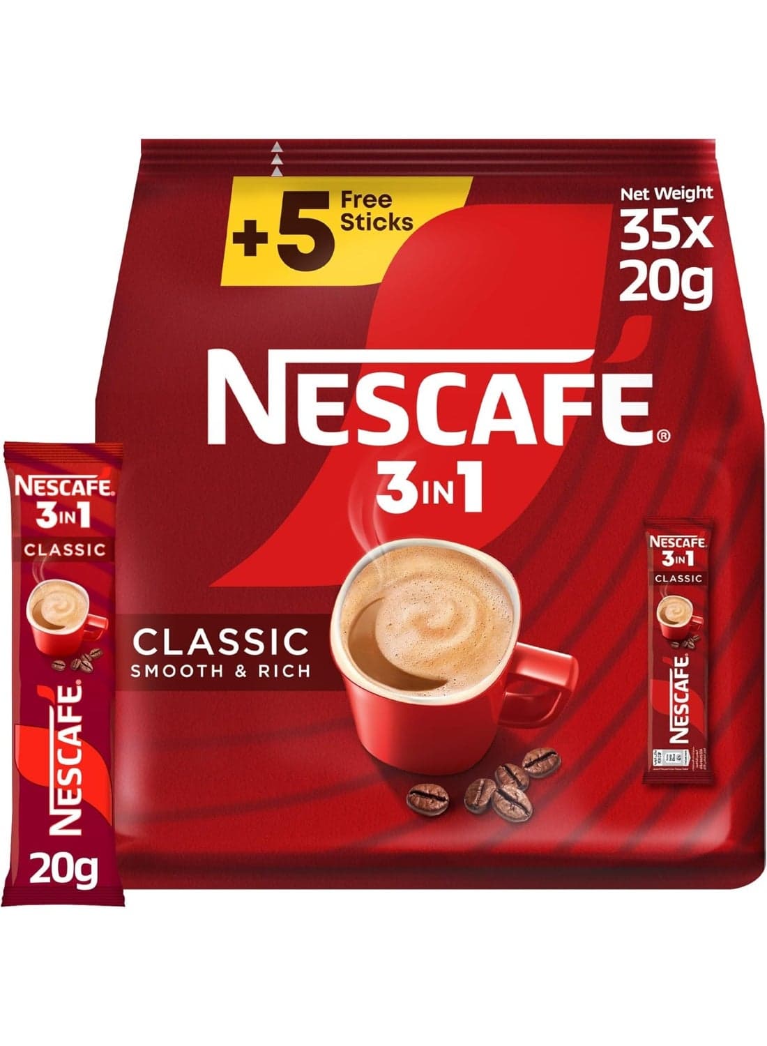 3 In 1 Classic Coffee 35 Sachets 700grams Pack of 35