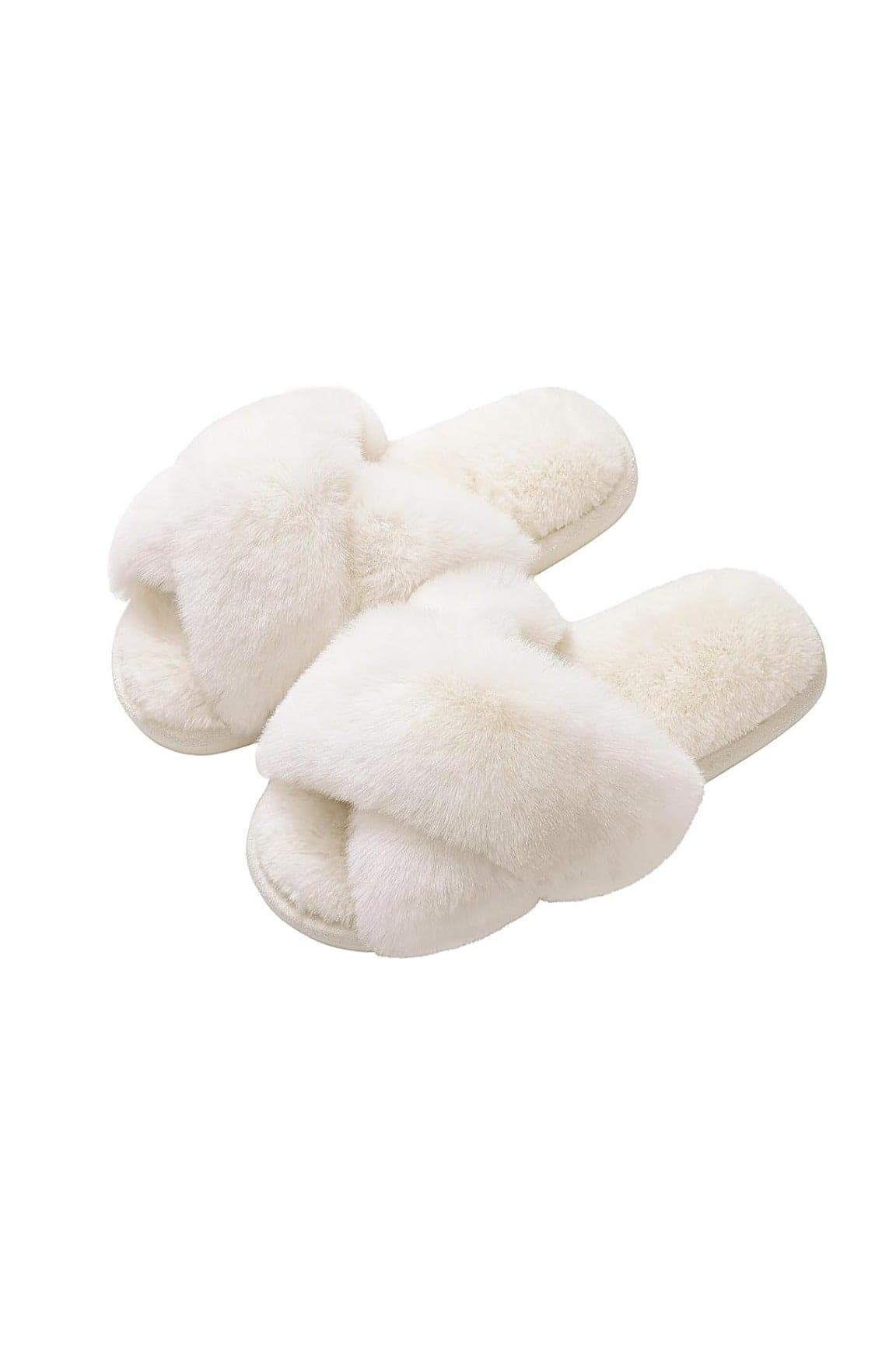 Women's Home Slippers | Memory Foam, Fuzzy, Soft and Warm Cozy Open Toe Fluffy Home Shoes | Non Slip Slippers for Women and Girls