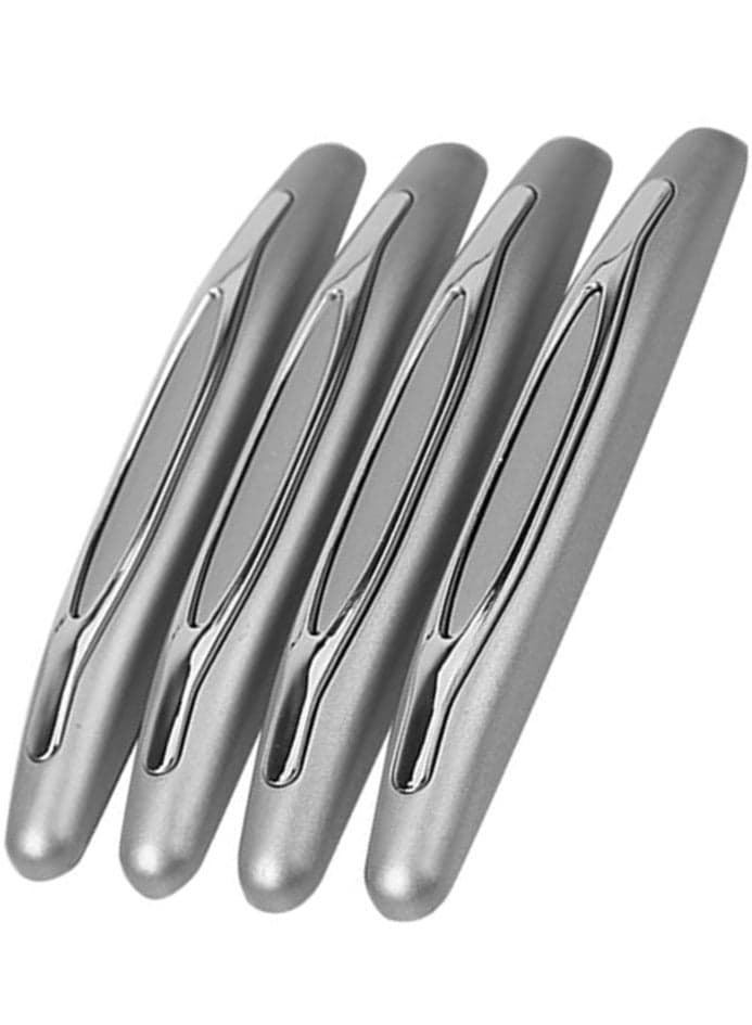 4Pack Car Anti-scratch Strip, Universal Car Auto Door Edge Trim Guard Protector Anti-scratch Decor Strip Sticker (Model, Grey/Silver)