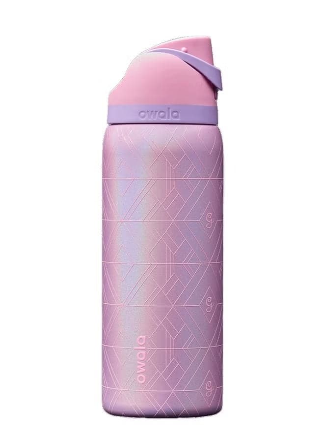 32oz FreeSip Insulated Stainless Steel Water Bottle with Straw for Sports, Travel, and School BPA-Free Sports Water Bottle