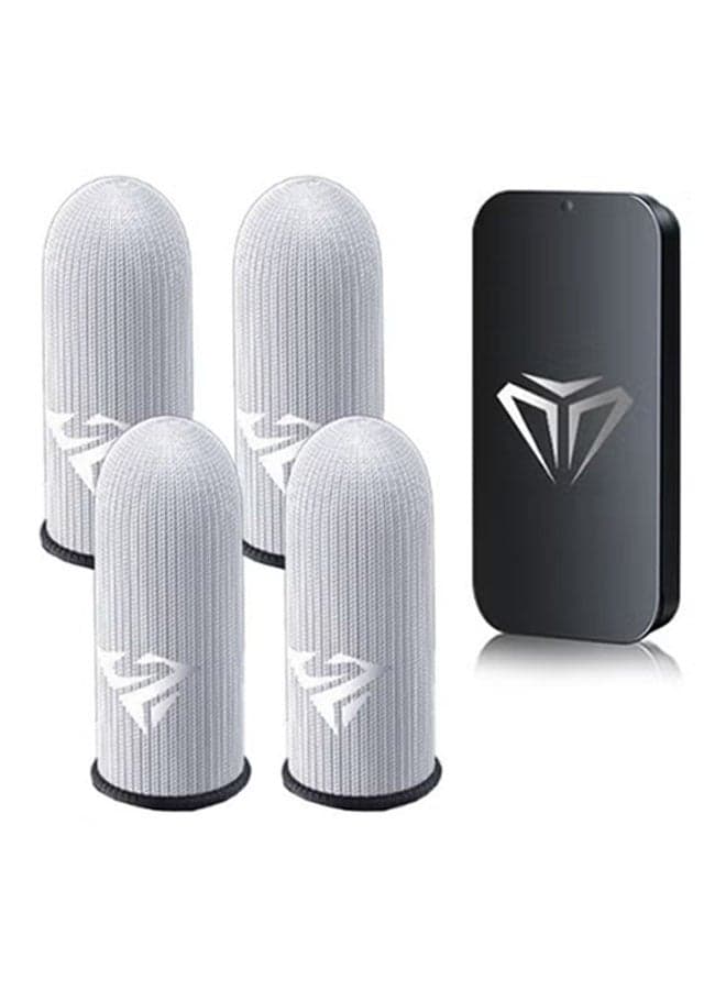2 Pair Mobile Game Touch Screen Finger Sleeve Super Highly Sensitive Feelers Smooth Operation Sweat Absorbing Odorless Breathable Seamless Finger Sleeve For Pubg And Much Other Games Play