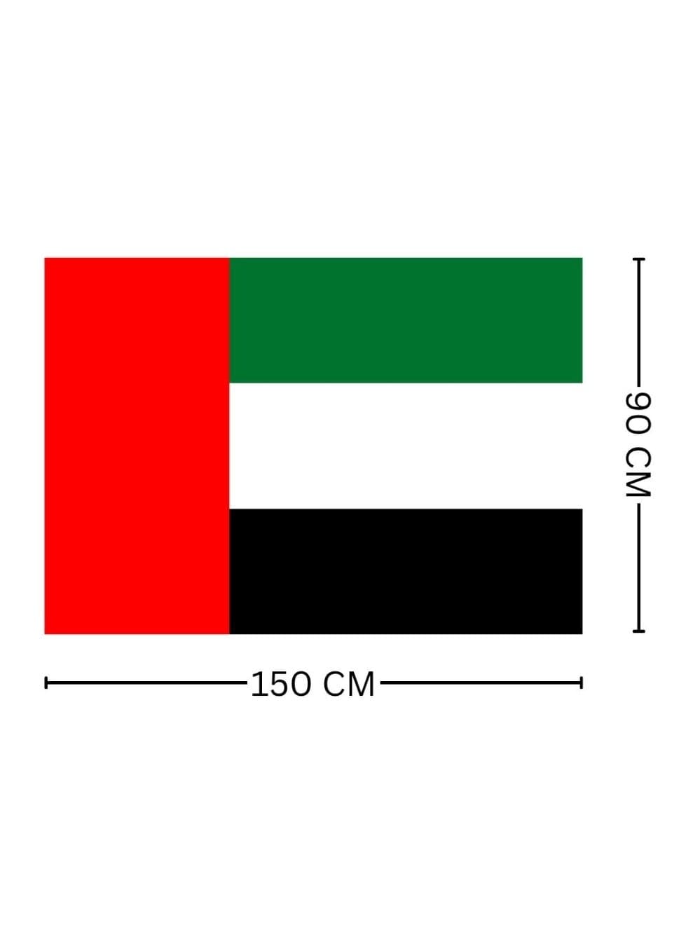 UAE National Flag 90x150cm – Premium United Arab Emirates Flag for Indoor & Outdoor Display, Events, National Day & Decorations