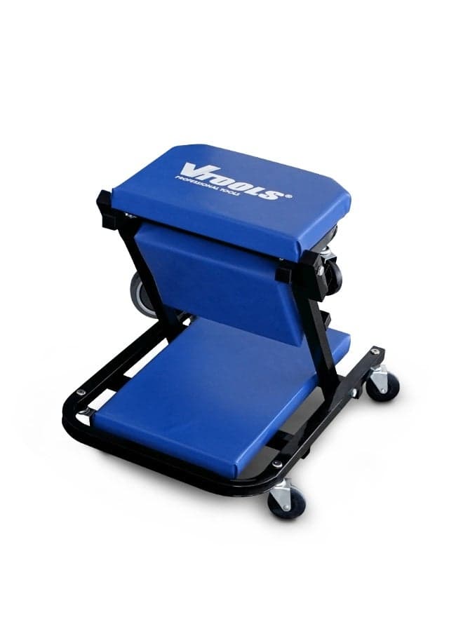 2-in-1 Folding Creeper and Seat, Heavy-Duty Q195 Steel Frame
