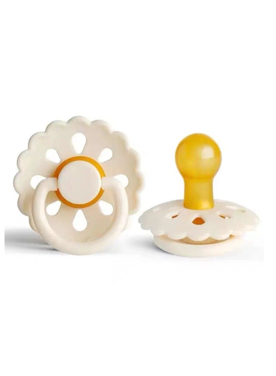 Baby Pacifiers | 1-Pack Soothers | Flowers Nipple | BPA-Free Natural Latex Food Grade | Super Soft Bite Resistance | Sleep Anti-Flatulence | Baby Teething Toy | Beige
