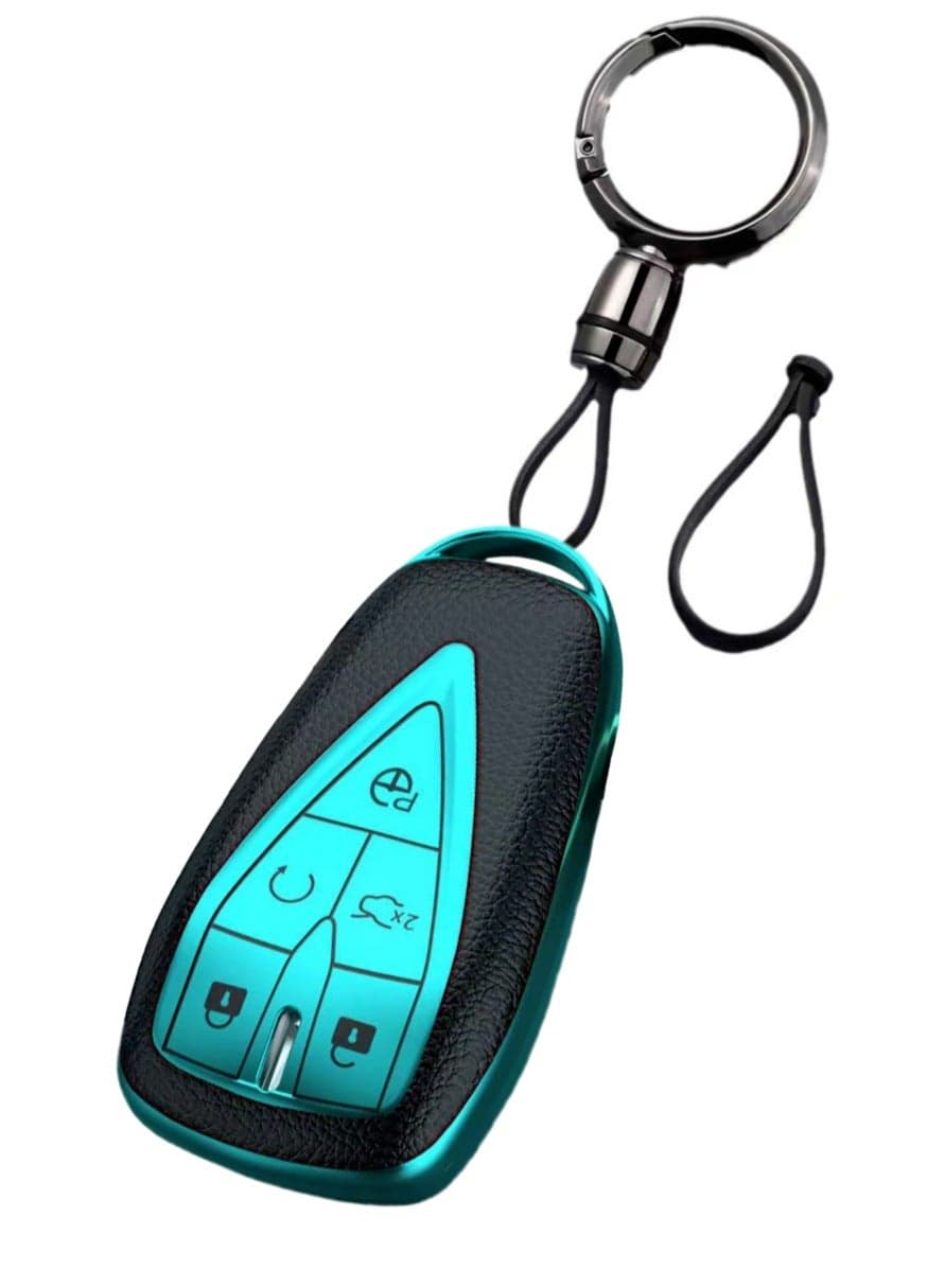 OUYoo For Changan TPU Key Fob Cover Case Shell with Keychain for UNI UNI-T CS75 Eado Plus UNI-K CS85 Alsvin UNI-V0 CS95 CS35 .(green)