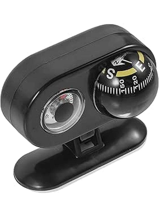 Universal Car Dashboard Compass Thermometer Navigation Tool for Outdoor Exploration