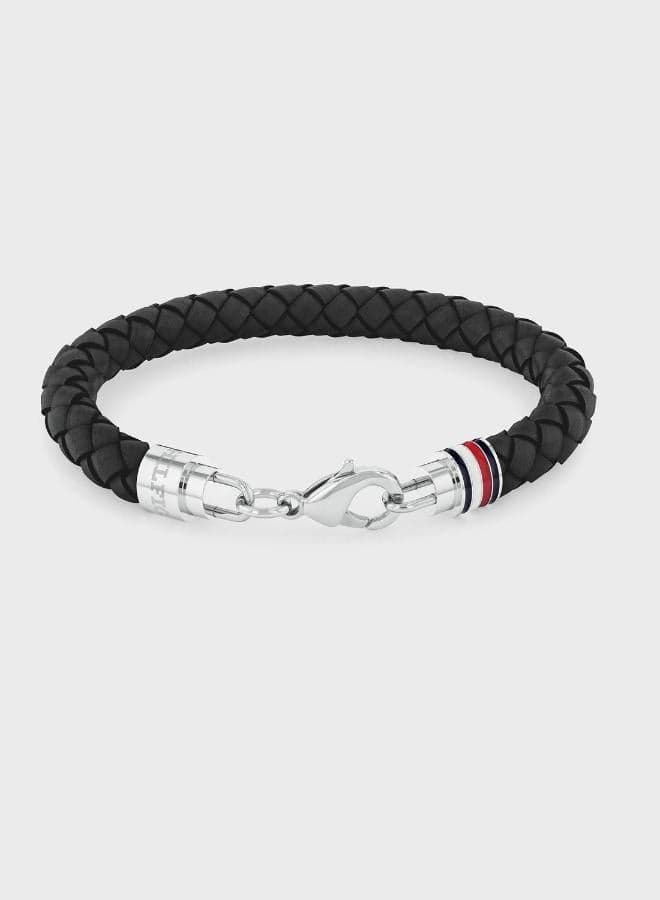 Mens Leather Bracelet Black - 2790545