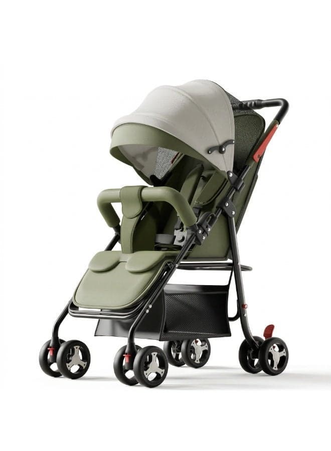 Baby Stroller, Portable Infant Stroller, Foldable Simple Handcart,Foldable with One Hand, Has a Multi Point Safety System, With Storage Basket, Suitable for Ages 1-3