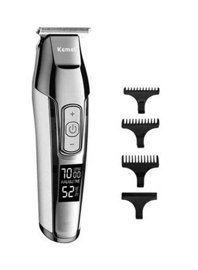 Rechargeable Hair Clipper Shaver For Men Silver/White 15.5x4cm