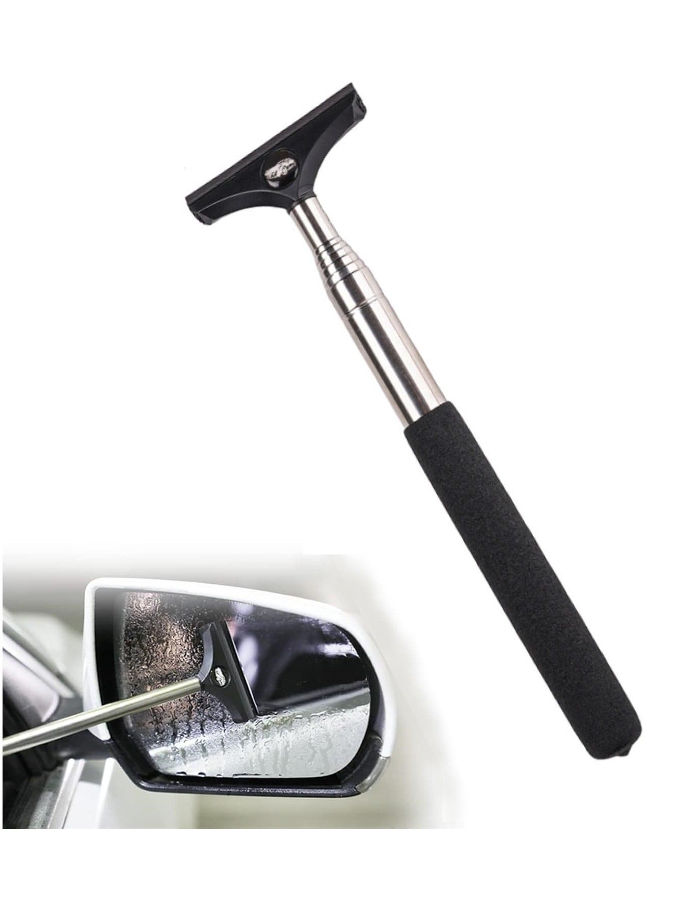 Car Rearview Mirror Wiper Retractable Auto Glass Squeegee Water Cleaner Portable Cleaning Tool