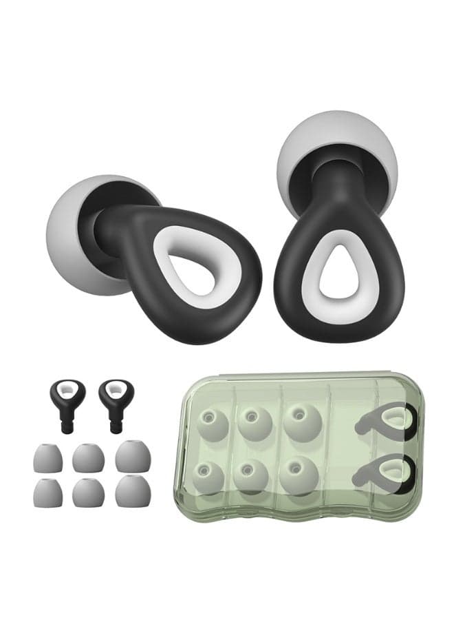 Water Drop Noise Reduction Ear Plugs – Three-Layer Sonic Filter Acoustic Wave Shielding, Soft Silicone Ear Tips in Multiple Sizes (S/M/L), Comfortable and Secure Fit for Daily Use, Sleeping, Working, Traveling and Swimming