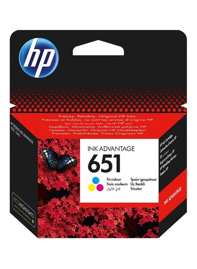 651 Tri-color Original Ink Cartridge C2P11AE Tricolour