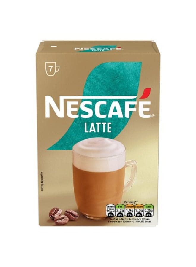 Latte Flavour Instant Coffee Sachet 126grams Pack of 7