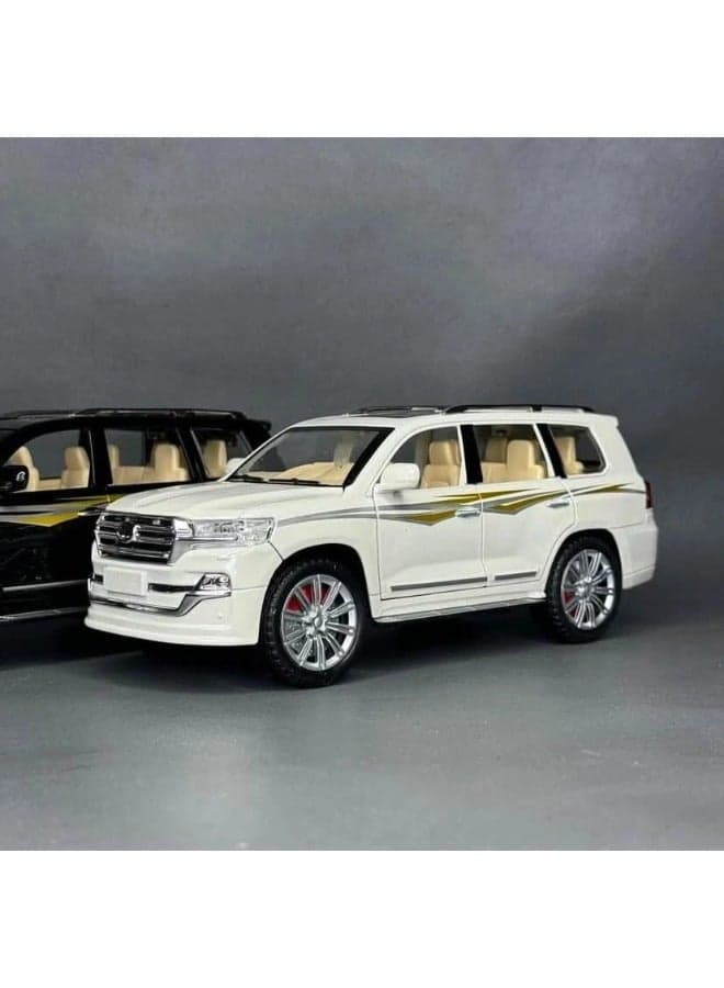 Dexo Diecast Pull Back Car Toy – Openable Doors, Lights & Sound Effects (White)