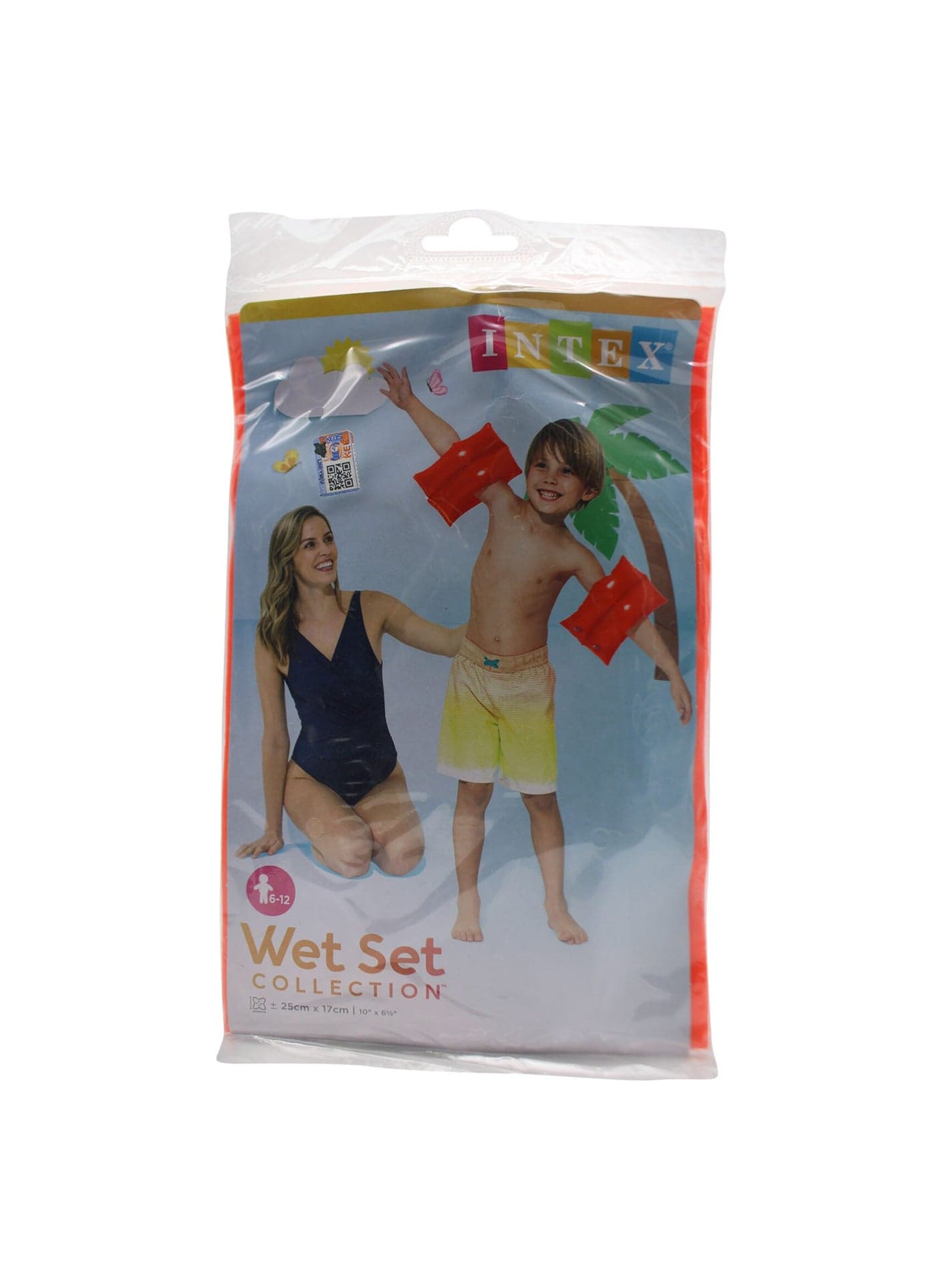 Intex Large Orange Inflatable Arm Band Floaties For Early Learner Of Swimming | 1-Pair | Ages 5+ | 25x17cm 25x17cm