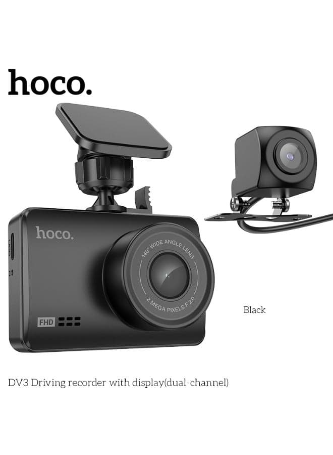 DV3 Driving recorder with display(dual-channel)