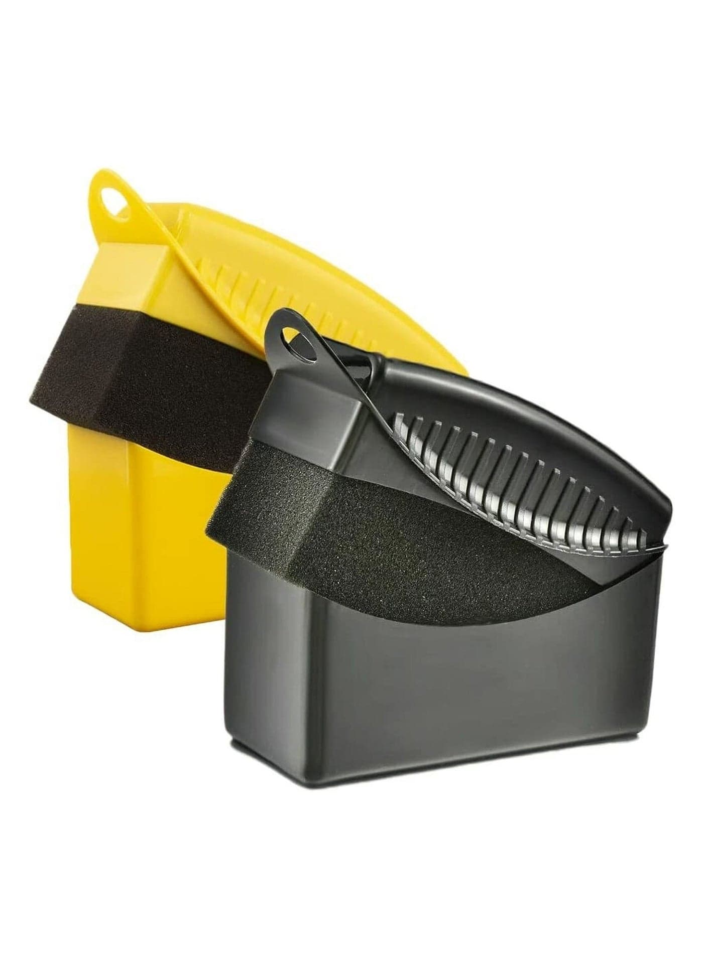 Tire Dressing Applicator Brush, 2 PCS Tire Shine Applicator Ergonomic Design Tire Brush, Car Wheel Waxing Sponge With Case Auto Tyre Cleaning Pad For Tire Gel