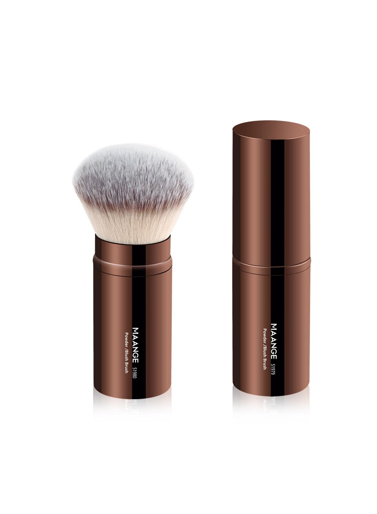 1Pcs Foundation Makeup Brush, Travel Makeup Brush for Foundation, Portable Liquid Foundation Brush with Cover Perfect for Blending Liquid, Cream or Flawless Powder Cosmetics Brown