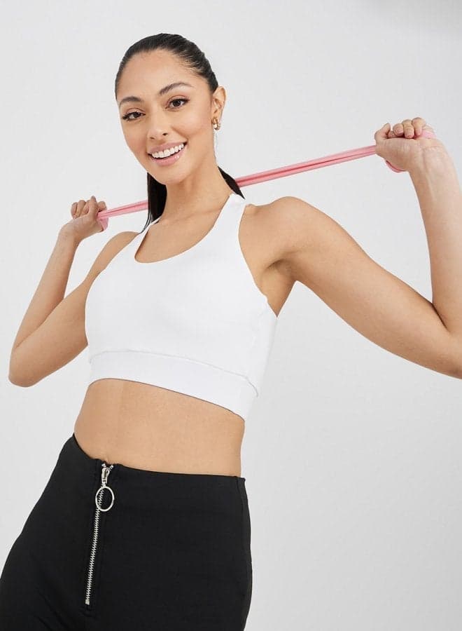 Dual Tear Drop Back Detail Sports Bra