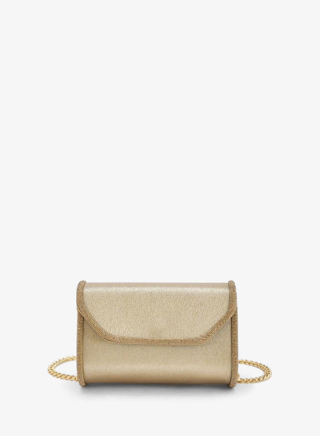 Embellished Crossbody Bag With Chain Strap