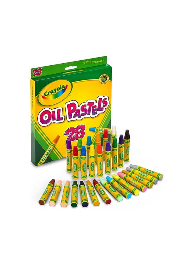 Oil Pastels,28 Ct Sticks | Features 28 Oil Pastels in unique, vibrant colors.| These creative arts and crafts supplies are great for art projects, school projects, and more. | Ideal for ages 4 & up.