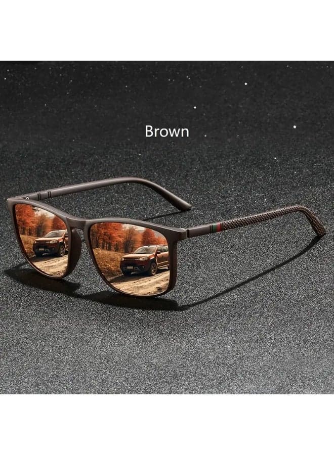 Fashion Vintage stripe design Square Fashion Glasses Men Women Brand Designer Fashion Glasses Classic Driving Traveling Rectangle Fashion Glass Tropical Vacay Summer pastels Outfits Shades for Man Driver's Anti-Glare Eyewear (Includes eyeglass case),sunglasses