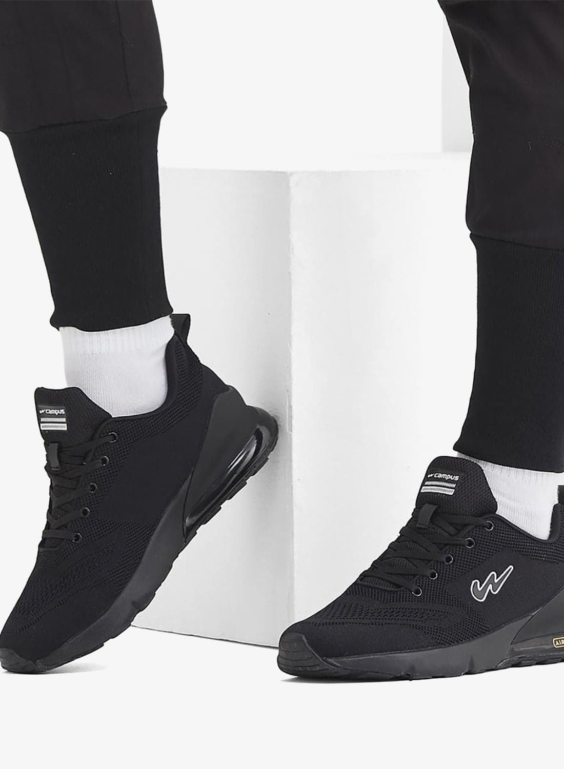 Men's Black Classic Low-Top Sneakers,Comfortable Sporty Shoes & Modern Design