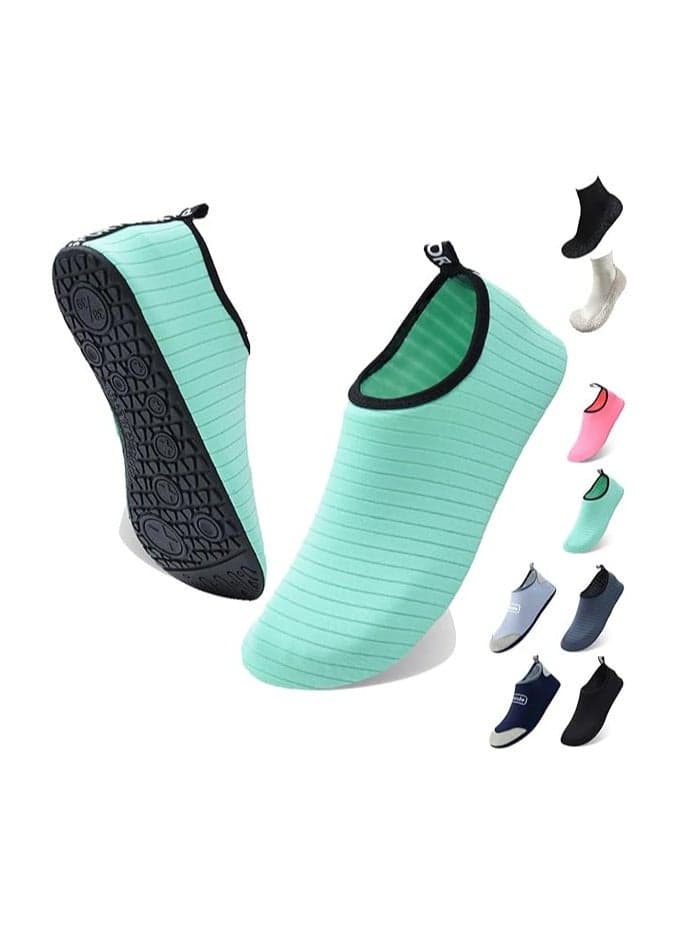 Water Shoes Womens Mens Beach Shoes, Quick-Dry Barefoot Aqua Shoes Socks Snorkeling Shoes Water Socks for Outdoor Beach Swim Surf Walking Yoga