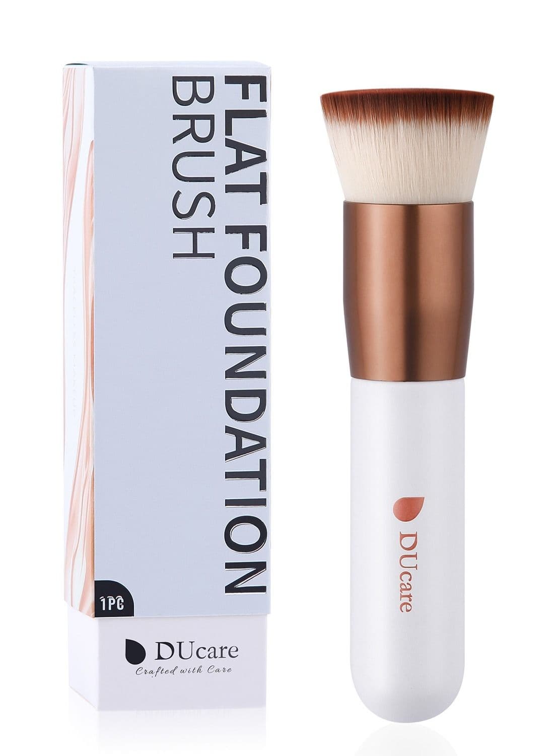 Foundation Brush Flat Top Kabuki Brush Professional Makeup Brush Liquid Blending Mineral Powder Buffing Stippling Makeup Tools White