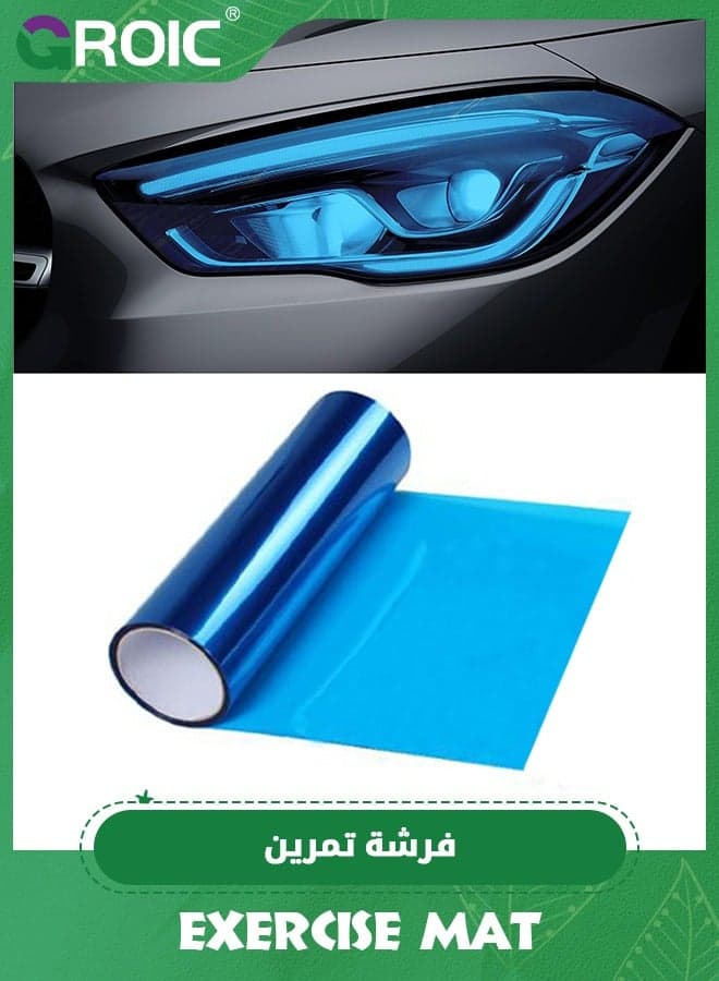 30*120cm Car Light Tint Film, Shiny Chameleon Headlights Tail Lights Fog Lights Films with Squeeze & Cutter, Self Adhesive Vinyl Film Sticker Sheet Roll Car Accessories