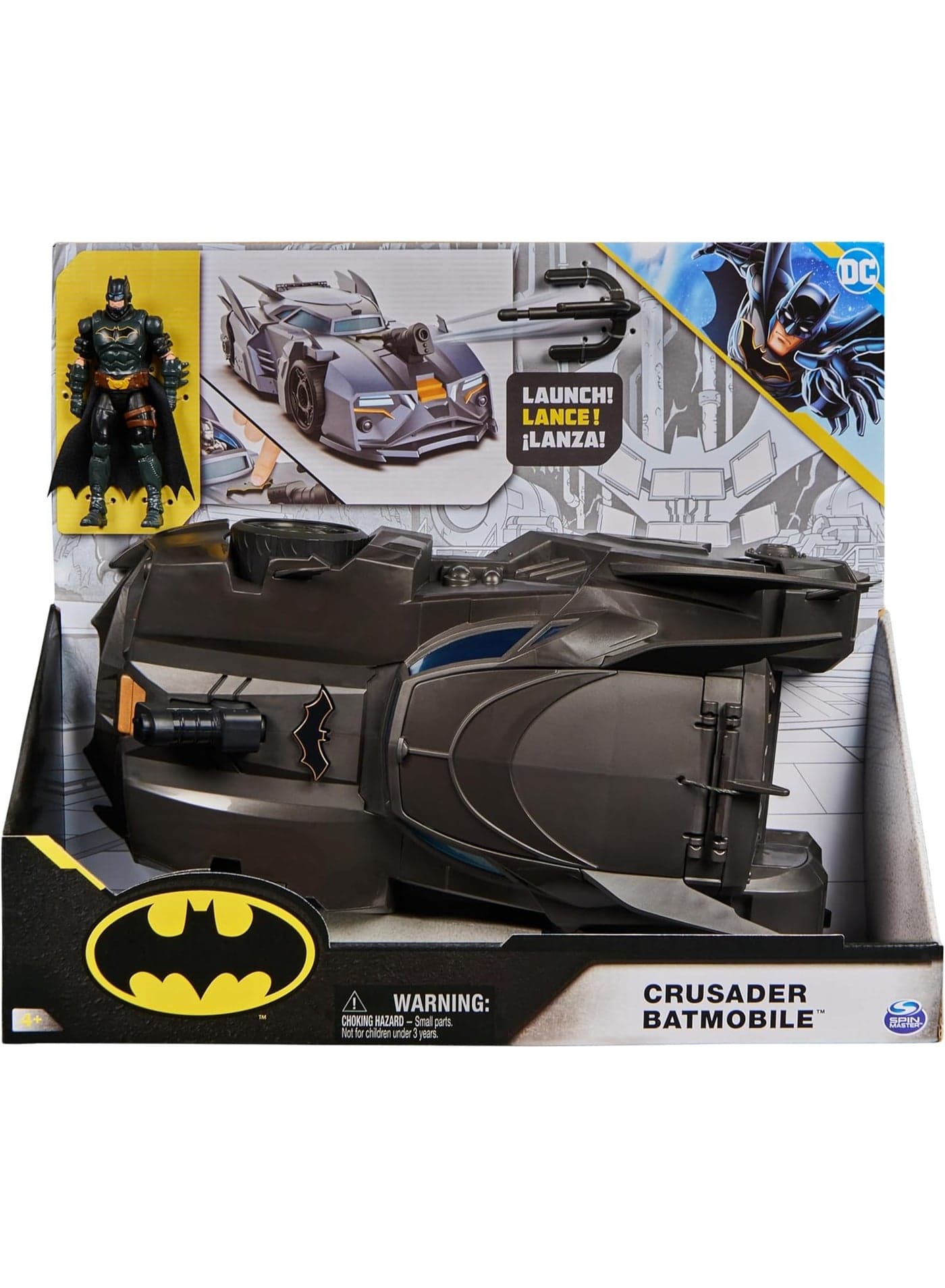 DC Batman Crusader Batmobile With Figure 4-Inch 6067473