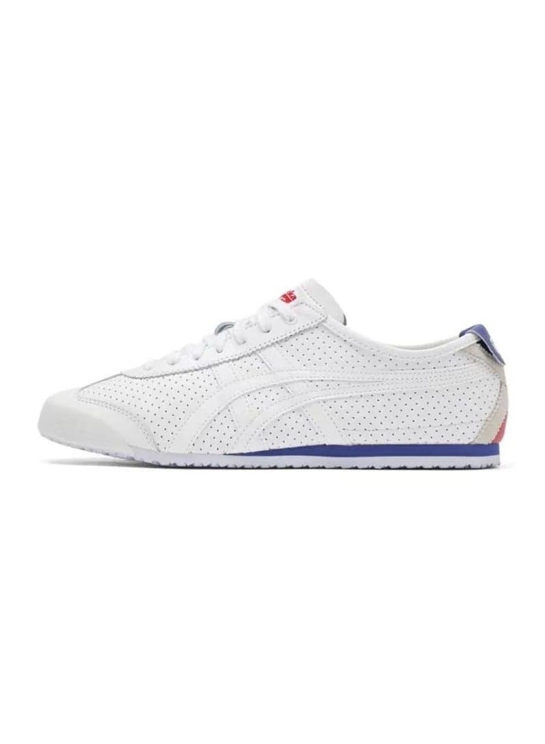 Men and Women Mexico 66 Athlesiure Shoes Weave White/Blue