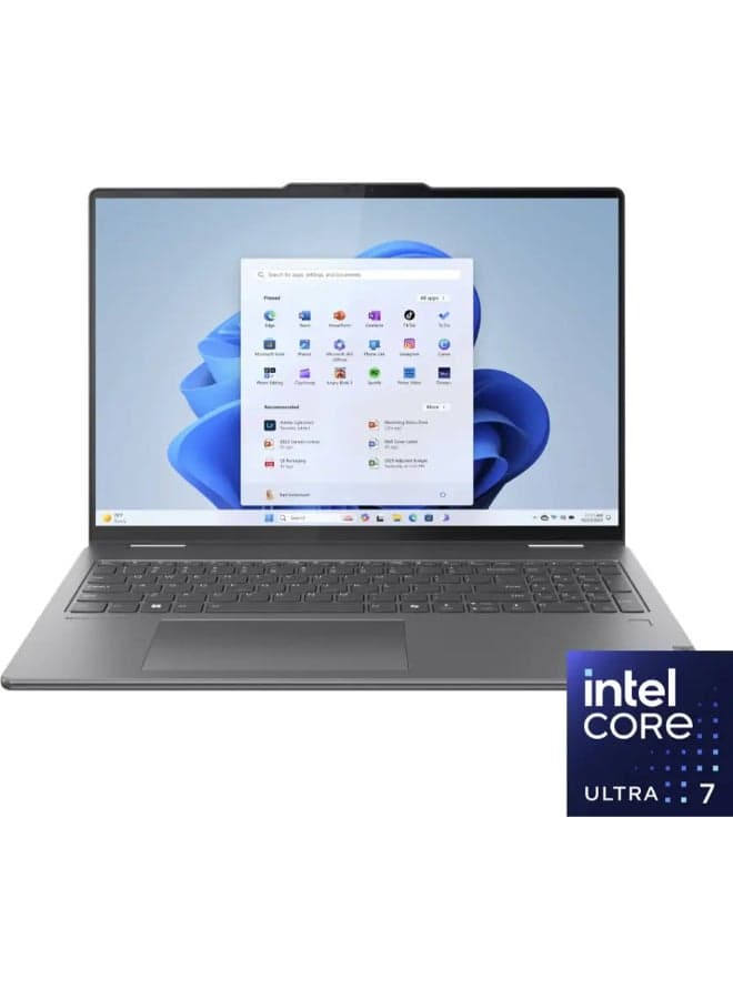 Yoga 7i 2-in-1 Laptop With 16 Inch 2K Touchscreen Display, Core Ultra 7 155U Processor/16GB RAM/1TB SSD/Intel UHD Graphics/Windows 11 Home English Storm Grey