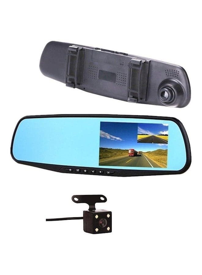 Wide Angle Front and Rear Mirror Mount DVR Car Dash Camera