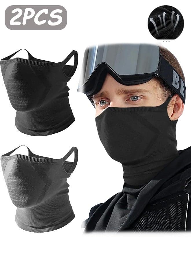2 Pcs Breathable UV Protection Half Face Mask for Motorcycle Cycling - Comfortable Windproof Face Cover Perfect for Outdoor Activities