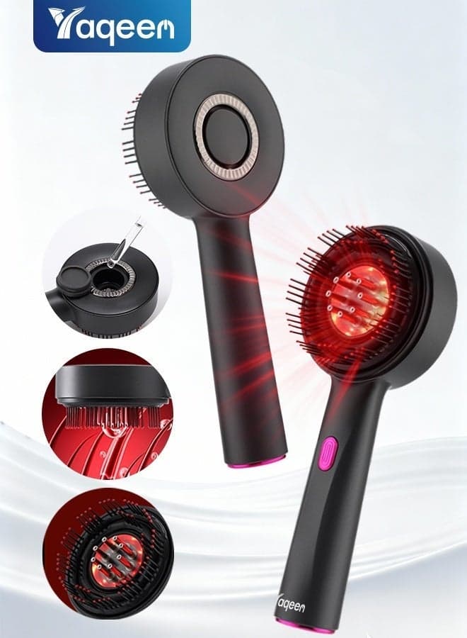 Scalp Oil Applicato Vibration Red Light Therapy IPX7 WaterproofHair Growth Massage Scalp Brush Anti Hair Loss Liquid Oil Applicator Portable Deep Head Comb For Hair Growth & Head Relaxation