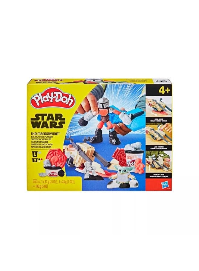 Star Wars The Mandalorian Launching Speeder Playset (Pack Of 11, 142 G)