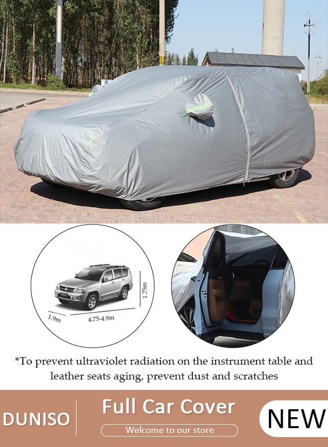 Full Car Covers SUV Sunscreen UV Protection Indoor Outdoor Sunscreen Heat Protection Dust Wind/Water/Weatherproof Anti-Uv Scratch-Resistant Sedan Universal Suit YXL