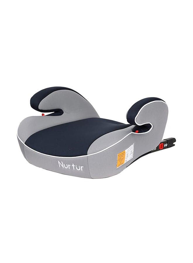Enzo Kids Booster Car Seat - Arm Rest Seat, Blow up Narrow Backless Booster Car Seat for Travel, Suitable from 4 years to 12 years (Group 2/3) - Grey Multi