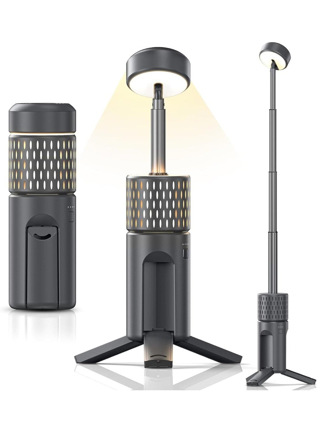 Portable Rechargeable Camping Light, Multi-Functional Outdoor Light, Telescoping Light, Telescopic Camping Lantern, Cordless Work Light with Adjustable Stand, Brightness Adjustment, Rechargeable Camping Lantern, Outdoor Tent Light,Hiking,Emergency,Fishing,Camping Essentials,IP54 Waterproof