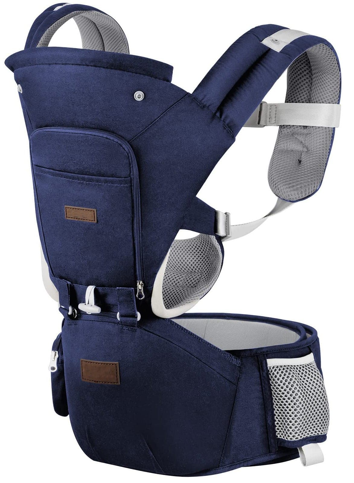 6-in-1 Baby Carrier Newborn to Toddler with Hip Seat Ergonomic All Positions Infant Carrier Soft Baby Holder Carrier with Hood for All Seasons