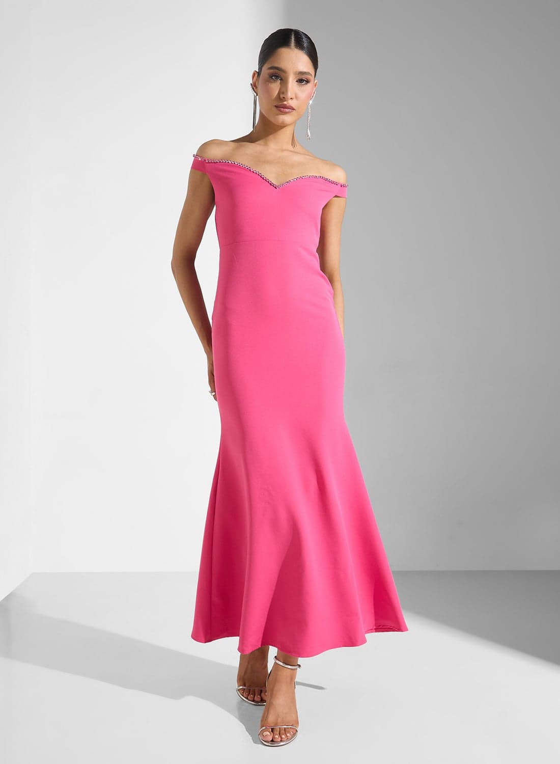 Deep Neck Bodycon Dress