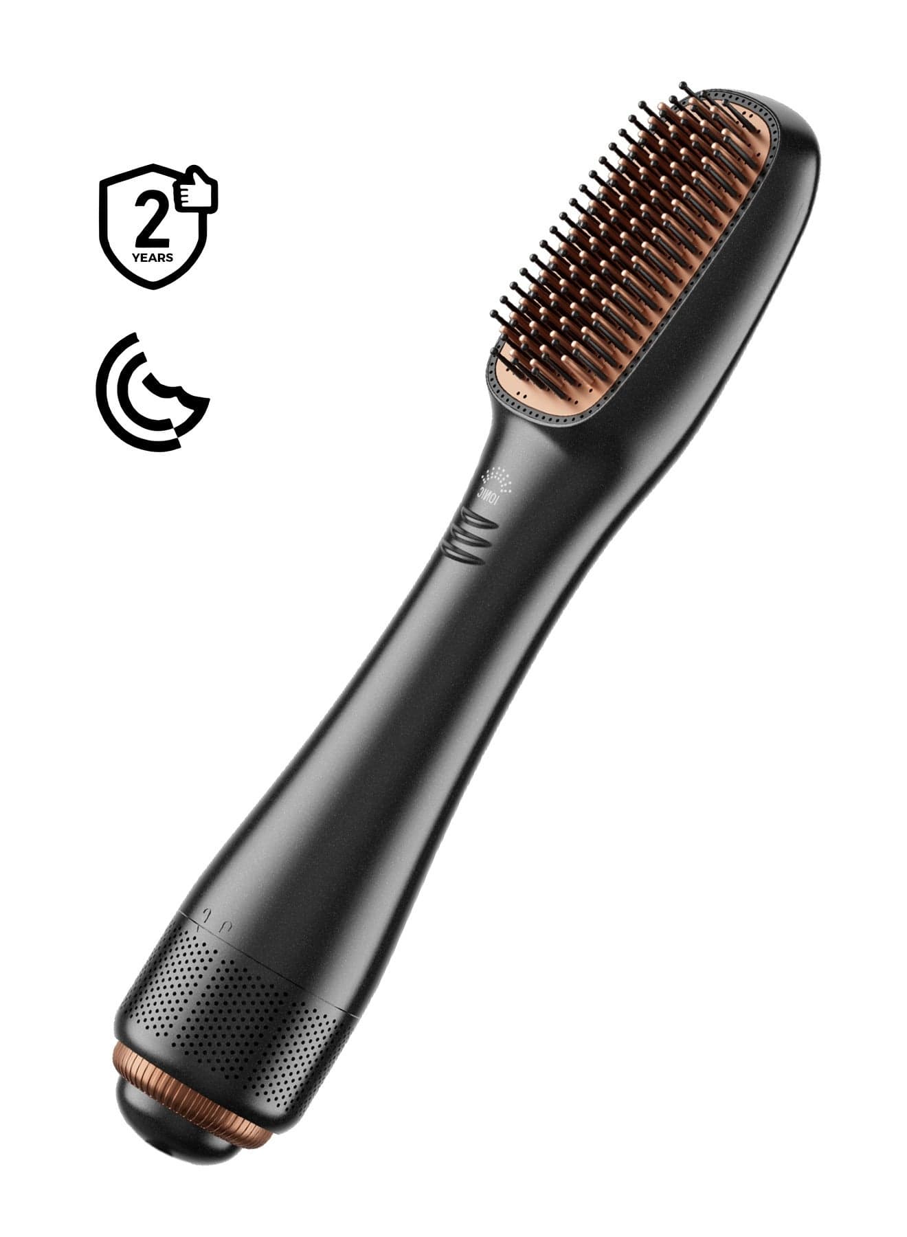 1200 Watt Hair Dryer Brush Ceramic Dryer And Styler 2 In 1 Professional Black/Beige