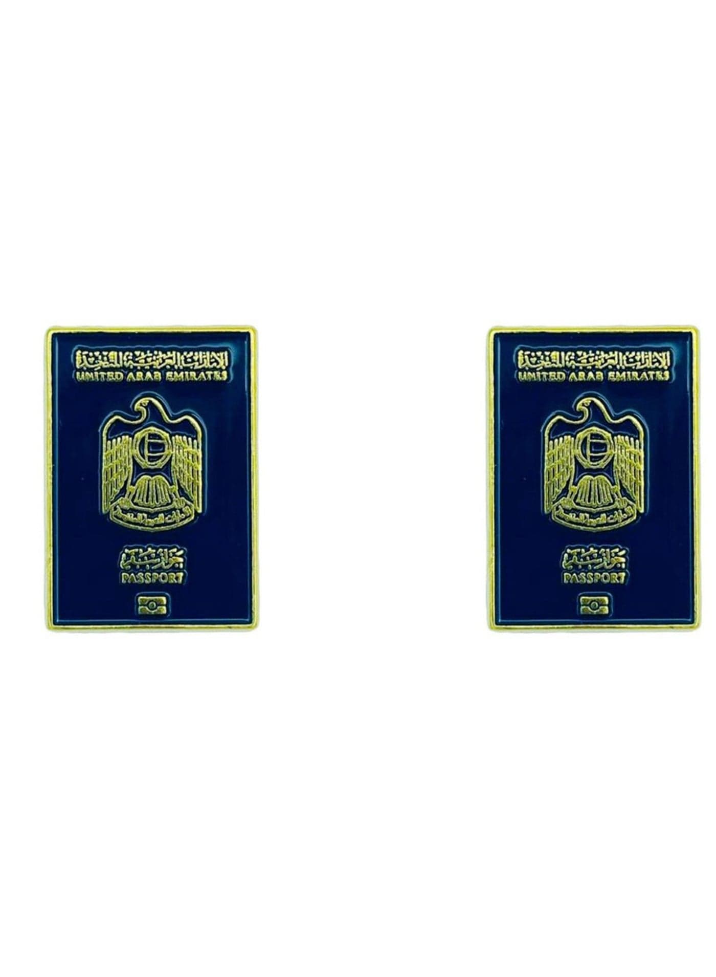 UAE Passport design 2D Sticker Metal Badge 2 Pcs