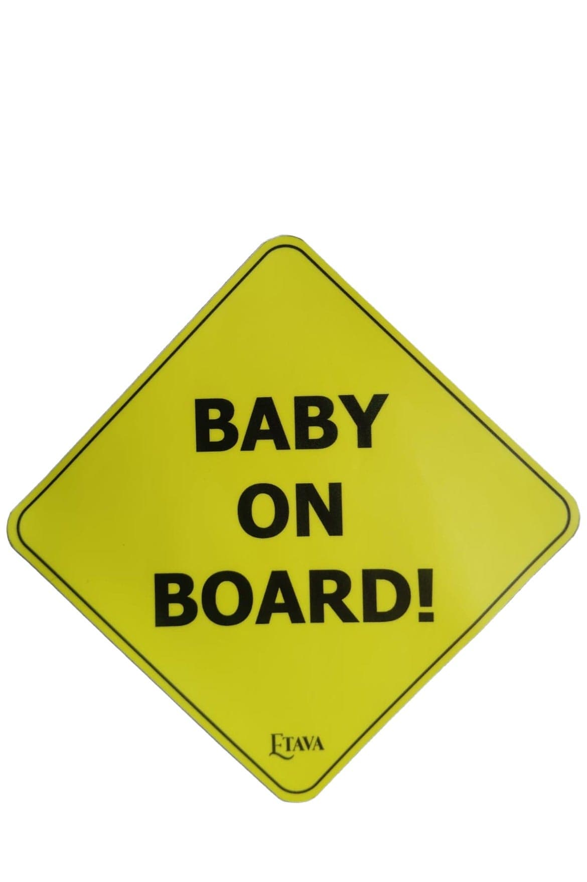 Baby on Board Car Sign Sticker (12x12 cm) | Reflective Vinyl Safety Decal | Waterproof & Durable | Easy to Apply & Remove | Window Warning Sign for Cars & SUVs