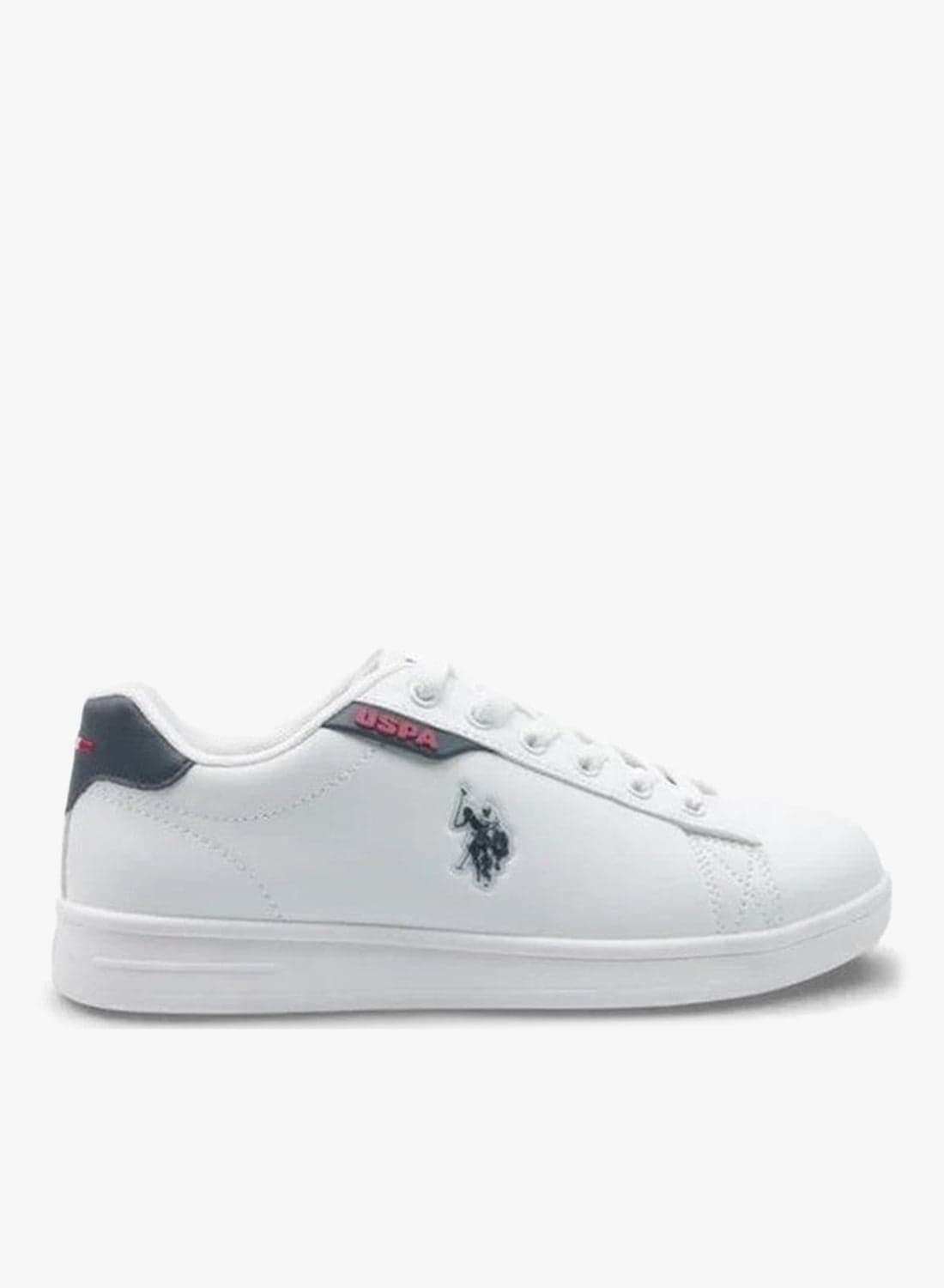 U.S. Polo Assn. Women’s White COSTA WMN 6FX Sneakers – Classic Lace-Up Casual Shoes for Everyday Elegance