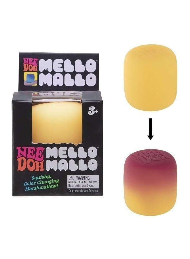 NeeDoh Mello Mallo Squishy Toy, Sun-Activated Color-Changing Marshmallow Stress Ball, Soft Squeeze Fidget Toy for Kids & Adults