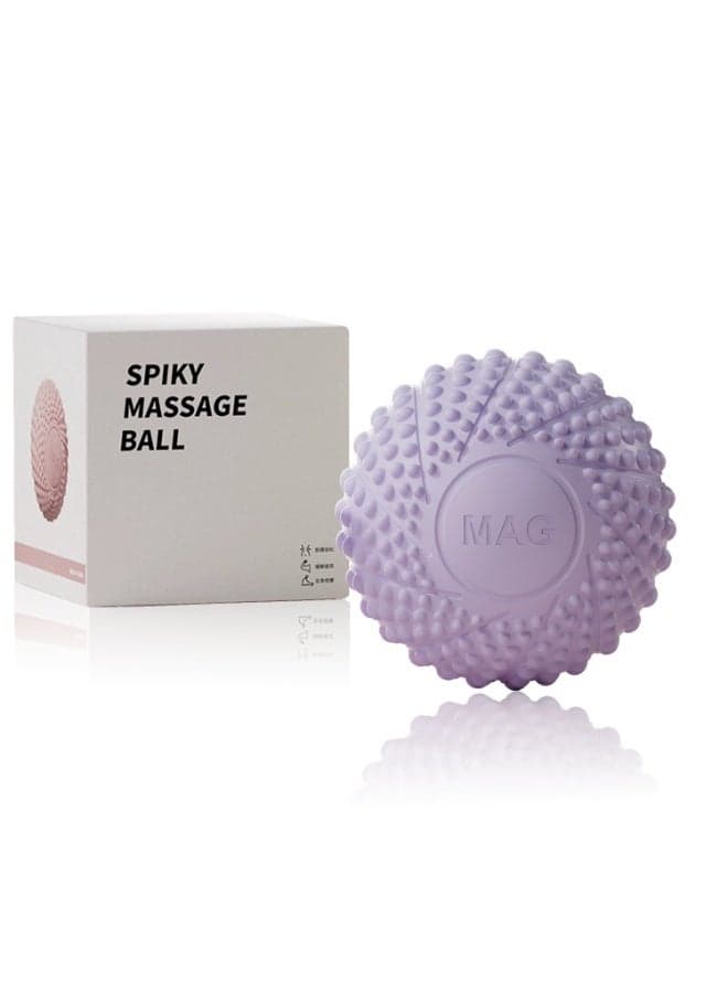 LOUCKY 6.5cm Massage Balls for Myofascial Release & Trigger Point Therapy, Lacrosse Massage Balls with 3D Massage Points & Magnetic Therapy – Suitable for Back, Neck, Shoulders, etc. (1 Pack, Purple)